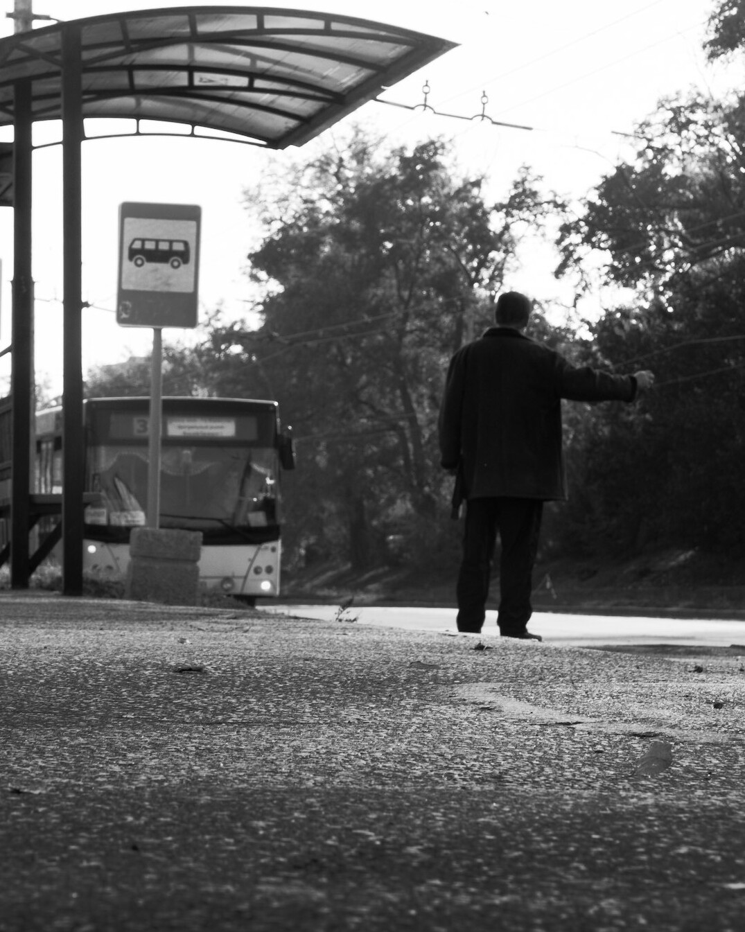 person on city bus