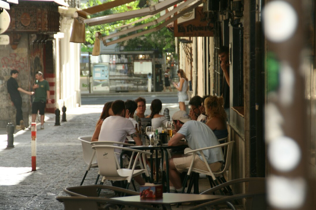 street cafe conversation